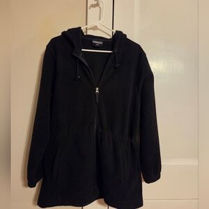 Lands' End Fleece Jacket with Hood, Petite Large